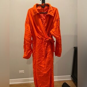 Karen Millen linen wrap dress s16